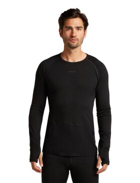 ICEBREAKER M 200 ZoneKnit LS Crewe, Black velikost: XL