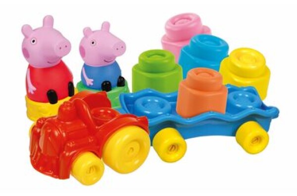 Clemmy baby Peppa Pig vláček s kostkami