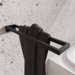 STEINBERG - 460 Držák ručníků, délka 40 cm, matná černá 460 2550 S