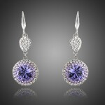 Náušnice Swarovski Elements Luciana, Fialová