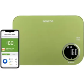 SENCOR SKS 7070GG zelená / chytrá kuchyňská váha / max. 5kg / funkce TARE / Bluetooth (8590669263141)