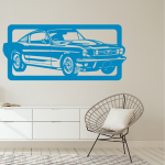 Samolepka Ford Mustang Barva: růžová, Velikost: 80 x 37 cm