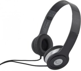 Esperanza EH145K Techno černá / stereo sluchátka / 3.5 mm jack / skládací / ovládání hlasitosti / 3 m (EH145K)