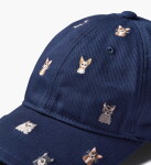 Rifle Paper Co. Kšiltovka s výšivkou Cool Cats, modrá barva, textil