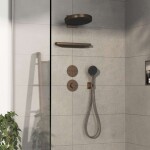HANSGROHE - ShowerSelect Comfort Termostatická baterie pod omítku, kartáčovaný bronz 15559140