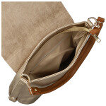 Trendy dámská koženková crossbody kabelka Naiara, zlatá