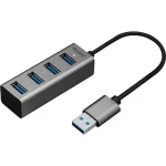 YENKEE YHB 4300 šedá / USB Hub / 4x USB 3.0 (8590669289110)