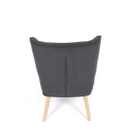 Křeslo ušák, šedá, manšestrová látka, AK-314 GREY2