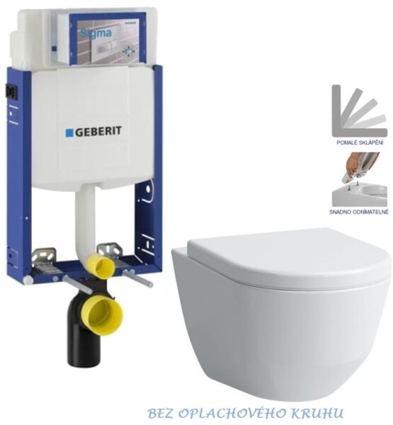 GEBERIT KOMBIFIX ECO, nádržka UP 320 bez tlačítka + WC LAUFEN PRO RIMLESS + SEDÁTKO 110.302.00.5 LP1