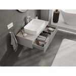 MEXEN/S - Rivel koupelnová skříňka pod umyvadlo 100 cm s deskou, 1 šuplík, reliéf , šedá mat 91A20-10023-1-BFC62