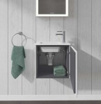 DURAVIT - L-Cube Umyvadlová skříňka 40x42x29 cm, levá, 1 dvířka, lesklá bílá LC6272L2222