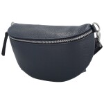 Módní dámská kožená ledvinka Sotiria, tmavě modrá