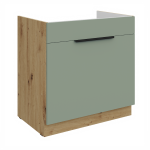 Spodní skříňka pod dřez Aria 80 ZL 1S BB - Premium Box Barva korpusu: Dub artisan, Barva dvířek: BL - Black AFM