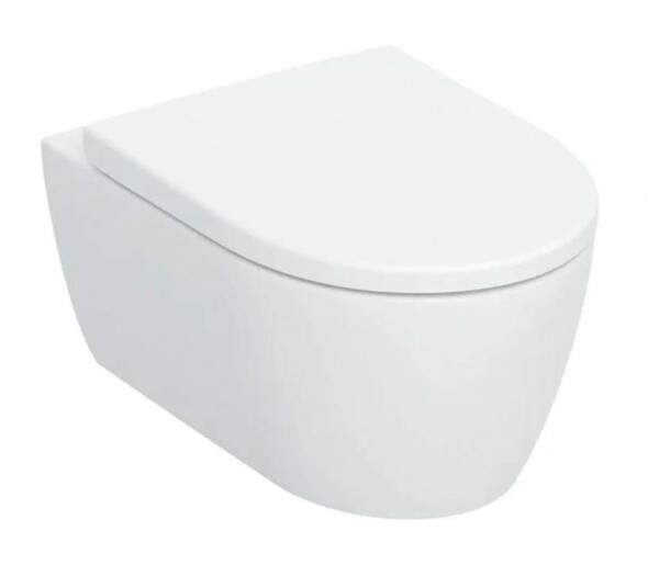 GEBERIT - iCon Závěsné WC se sedátkem SoftClose, TurboFlush, Rimfree, bílá 503.046.00.1
