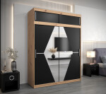 Šatní skříň Abi Bo s nástavcem Barva korpusu: Dub artisan, Rozměry: 250 cm, Dveře: Dub artisan