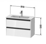 DURAVIT - Ketho.2 Umyvadlová skříňka 55x81x39 cm, 2 zásuvky, matná bílá K25256018180000
