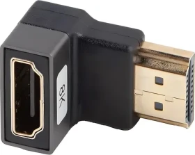 Lanberg stříbrná / Redukce / HDMI (F) na HDMI (F) / lomená dolů / hliníkové tělo / 8K (AD-HDMI-07)