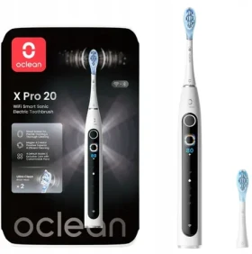 Oclean X Pro 20 bílá / Sonický zubní kartáček / 84.000 kmitů / 12 oblastí / Bluetooth / IPX7 (C01000736)