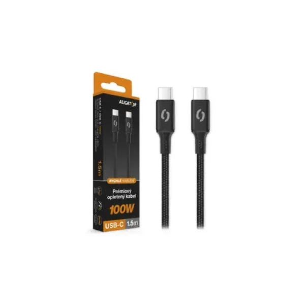 Aligator Datový kabel PREMIUM 5A 100W / USB-C/USB-C / černý (DATKP77)