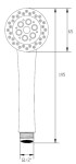 INVENA - Sprchová hlavice KLIO AS-20-001-L