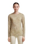 ICEBREAKER Wmns Merino 200 Oasis LS Crewe Moss BloomAOP, Cumin/Undyed/Aop (vzorek) velikost: S