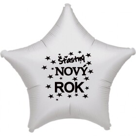 Balónek fóliový Šťastný NOVÝ ROK stříbrná hvězda Balonky.cz Balónek fóliový Šťastný NOVÝ ROK stříbrná hvězda Balonky.cz