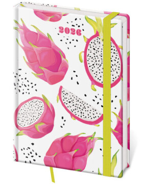 Diář 2026 týdenní A5 Vario - Pitaya s gumičkou