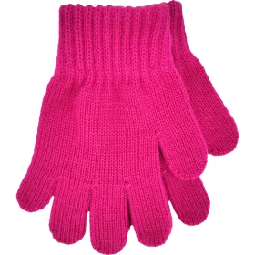 BOMA Rukavice dětské pletené GLORY zimní MAGENTA 5-8 let 120546