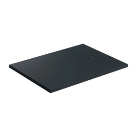 OMNIRES - Sprchová vanička AQUAROCK kompozit, protiskluzová, obdélníková 80 x 120 cm, černá láva AQUAROCK80-120BLV