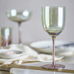 Bloomingville Sklenice na víno Aston Wine – set 4 ks, hnědá barva, sklo, 350 ml