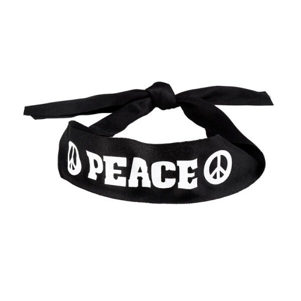 Čelenka hippie s nápisem Peace