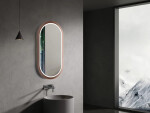 Zrcadlo se senzorem SAT Aurum 40x80 cm rose gold SATZAUR4080BRG SATZAUR4080BRG