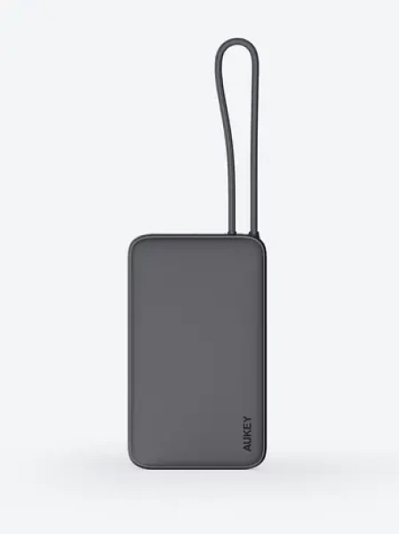 Aukey Spark Sling PB-Y53 šedá / Powerbanka / 10 000 mAh / USB-C kabel