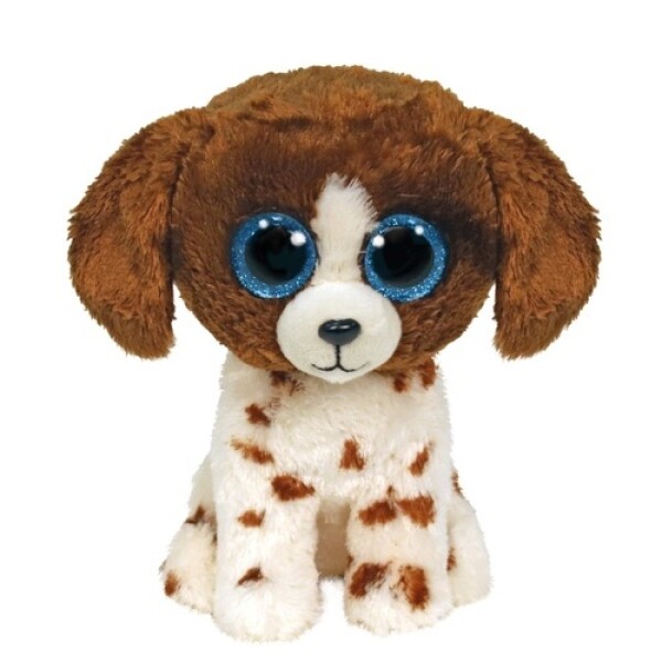 Beanie Boos Muddles hnědo-bílý pes 24 cm