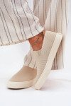 Dámské slip-on tenisky Big Star – béžové Velikost: 38