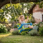 Houpačka dřevěná zelená 38x29 cm, Wiky, W048965