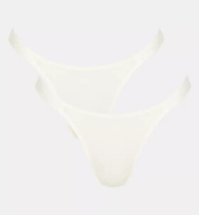 Dámská tanga GO Casual Tiny tanga 2P - WHITE - ecru 00GZ - SLOGGI WHITE XS