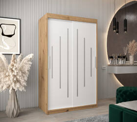 Šatní skříň Abi Y0 Barva korpusu: Dub artisan, Rozměry: 120 cm, Dveře: Bílá