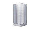 BESCO - Čtvercový sprchový kout MODERN 165 - Barva rámu - Chrom/Leštěný hliník (ALU), Rozměr A - 80, Rozměr B - 80, Rozměr C - 165, Směr zavírání - Univerzální Levé / Pravé, Výplň - Frost bezpečnostní sklo - 6 mm BD80CTVER65CF