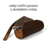 Kožené pouzdro na pera ONLINE Pen Roll hnědé 19 cm