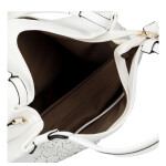 Trendy dámská koženková kabelka na rameno Tiara, bílá