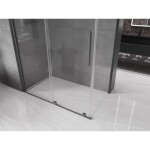 MEXEN/S - Velar sprchový kout, posuvné dveře 140 x 75, transparent, grafit metal 871-140-075-01-95