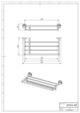 NOVASERVIS - Velký držák ručníků se závěsem 500 mm Metalia 11 chrom 0145,0