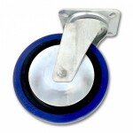 Kolečko pojezdové, 200mm, otočné, tvrdá pryž-modrá, 300kg