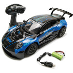 Mamido Auto na dálkové ovládání RC Drift Auto 1:8 XXL s LED světly modré