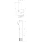 INVENA - Vanová baterie MOONLIGHT černá/růžové zlato BW-77-014-V