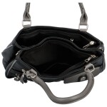 Trendy dámská koženková kabelka do ruky Regina, černo-šedá