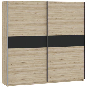 FRONTI Šatní skříň BERNO 200 - jackson hickory + antracit 22024