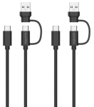 Speed Link STREAM / Sada nabíjecích kabelů / USB-C a USB-A na USB-C (SL-460101-BK)