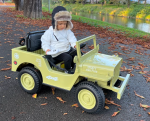Mamido Dětský elektrický vojenský Jeep Willys 4x4 béžový